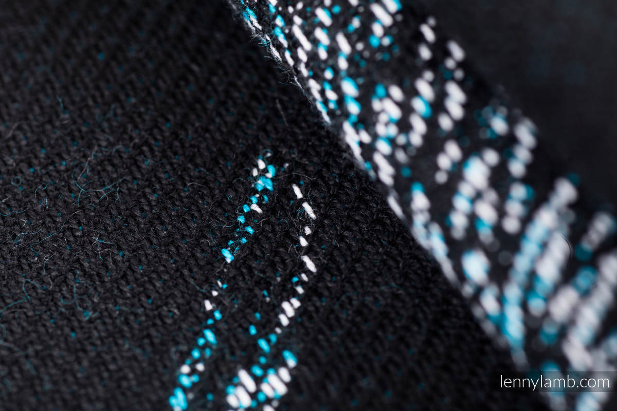 Fular, tejido jacquard (100% algodón) - WINGED GUITARS -  talla XS #babywearing