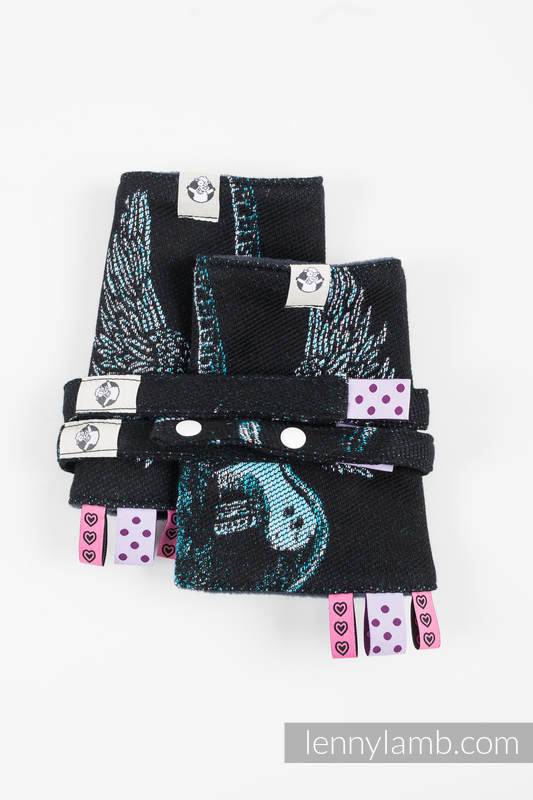 Drool Pads & Reach Straps Set, (60% cotton, 40% polyester) - TWINGED GUITARS #babywearing