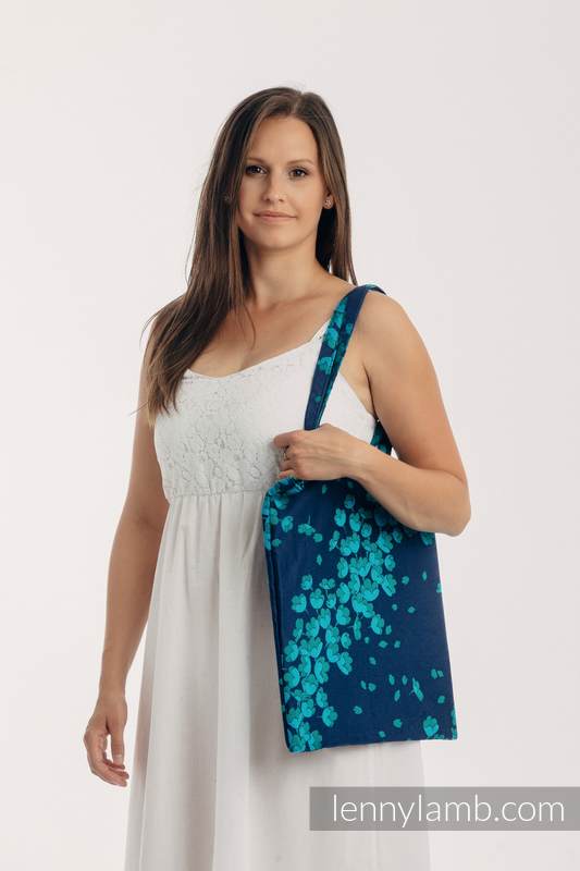 Shopping bag made of wrap fabric (100% cotton) - FINESSE - TURQUOISE CHARM #babywearing
