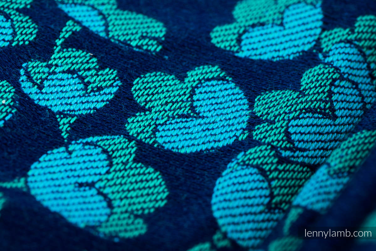 Écharpe, jacquard (100% coton) - FINESSE - TURQUOISE CHARM - taille XS #babywearing