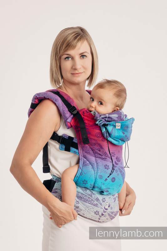 Ergonomic Carrier, Toddler Size, jacquard weave 100% cotton - DRAGONFLY- FAREWELL TO THE SUN - Second Generation #babywearing