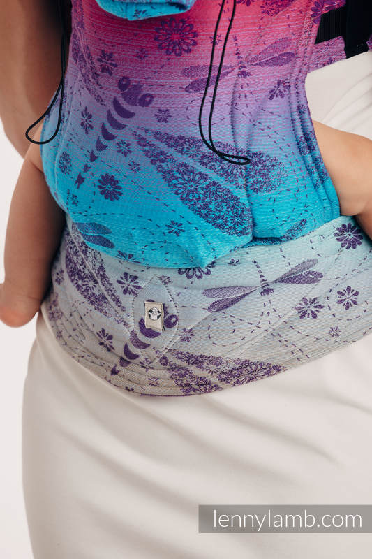 Nosidełko Ergonomiczne z tkaniny żakardowej (100% bawełna), Baby Size, WAŻKI - POŻEGNANIE ZE SŁOŃCEM - Druga Generacja #babywearing