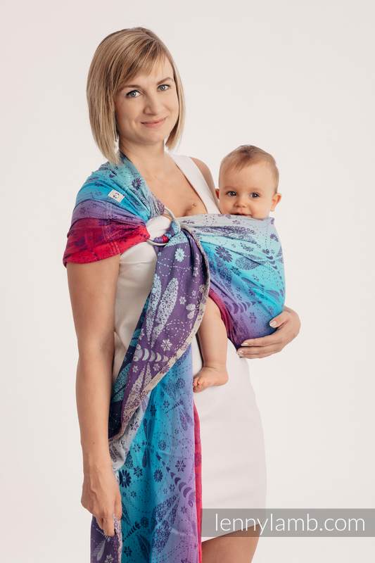 Ringsling, Jacquard Weave (100% cotton) - DRAGONFLY- FAREWELL TO THE SUN - long 2.1m #babywearing