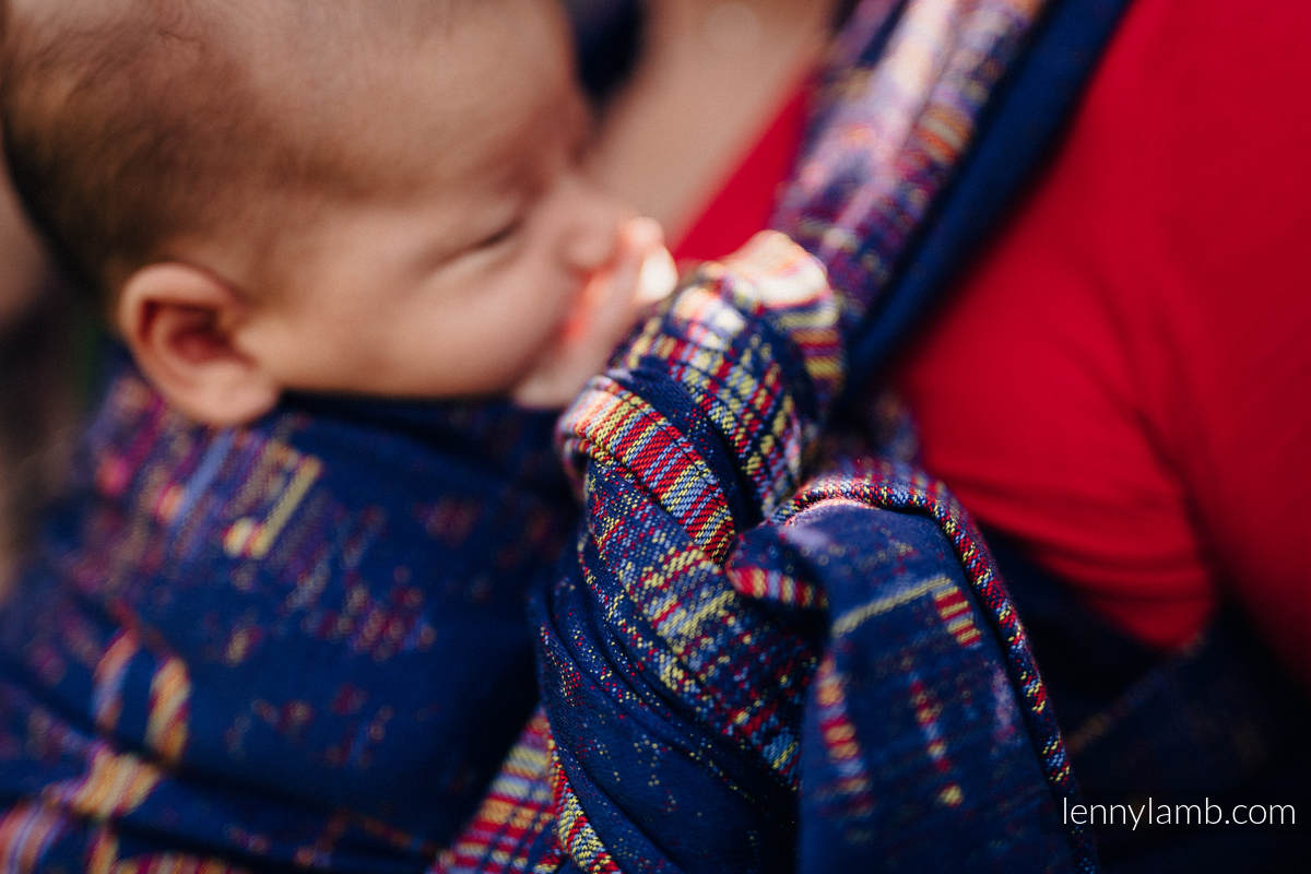 Żakardowa chusta do noszenia dzieci, 100% bawełna - SYMFONIA KONFERENCYJNA - rozmiar M #babywearing