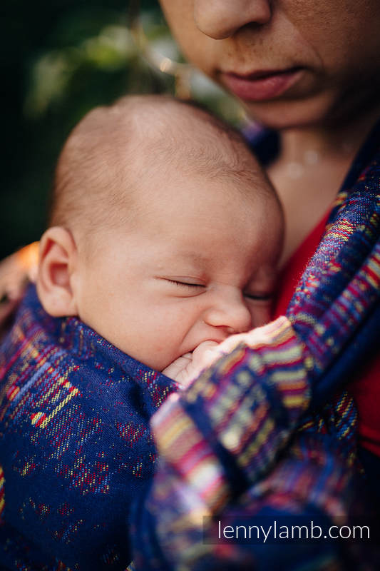 Żakardowa chusta do noszenia dzieci, 100% bawełna - SYMFONIA KONFERENCYJNA - rozmiar L #babywearing
