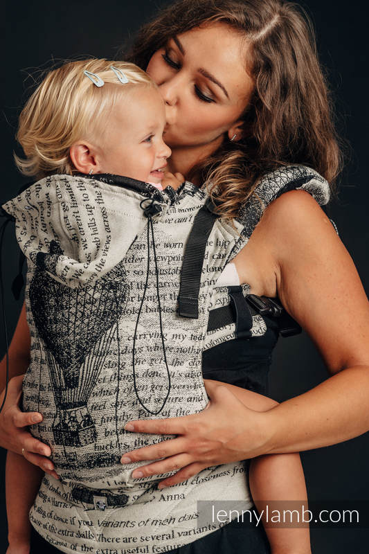 Ergonomic Carrier, Baby Size, jacquard weave 100% cotton - FLYING DREAMS - Second Generation #babywearing