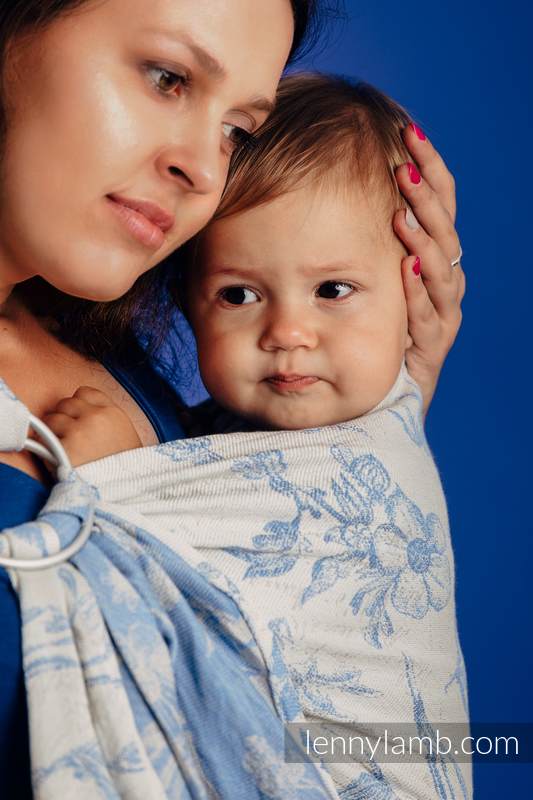 Żakardowa chusta kółkowa do noszenia dzieci, (100% bawełna) - HERBARIUM - CHABROWA ŁĄKA - long 2.1m #babywearing
