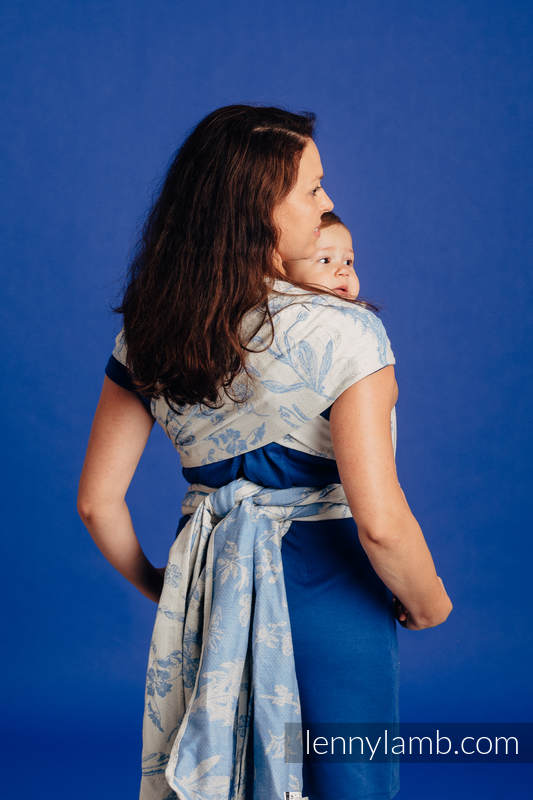 WRAP-TAI carrier Toddler with hood/ jacquard twill / 100% cotton / HERBARIUM - CORNFLOWER MEADOW #babywearing