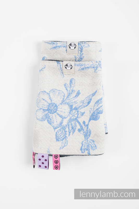 Drool Pads & Reach Straps Set, (60% cotton, 40% polyester) - HERBARIUM - CORNFLOWER MEADOW #babywearing