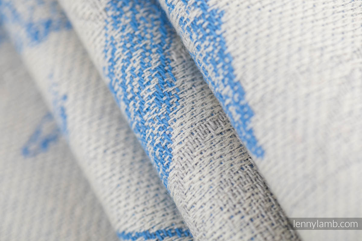 Fular, tejido jacquard (100% algodón) - HERBARIUM - CORNFLOWER MEADOW - talla S #babywearing