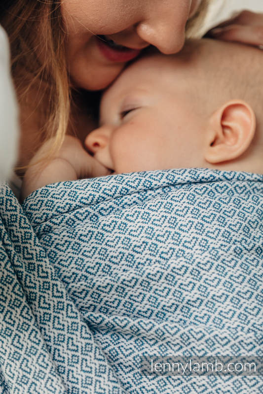 Baby Sling - LITTLELOVE - SKY BLUE, Jacquard Weave, 100% cotton, size XS #babywearing