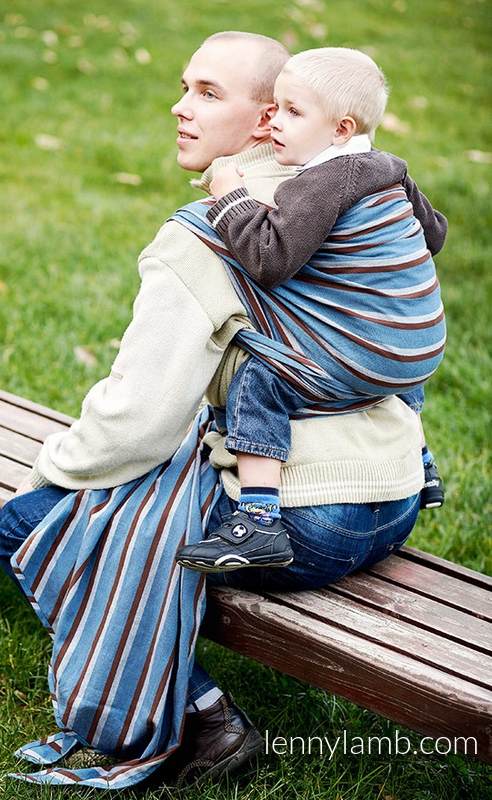 Baby Sling, Broken Twill Weave - Wood Forget-me-not - size L #babywearing