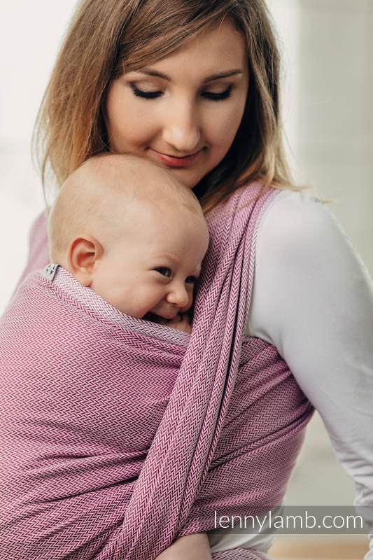 Basic Line Baby Sling, Herringbone Weave (100% cotton) - LITTLE HERRINGBONE PURPLE - size L #babywearing