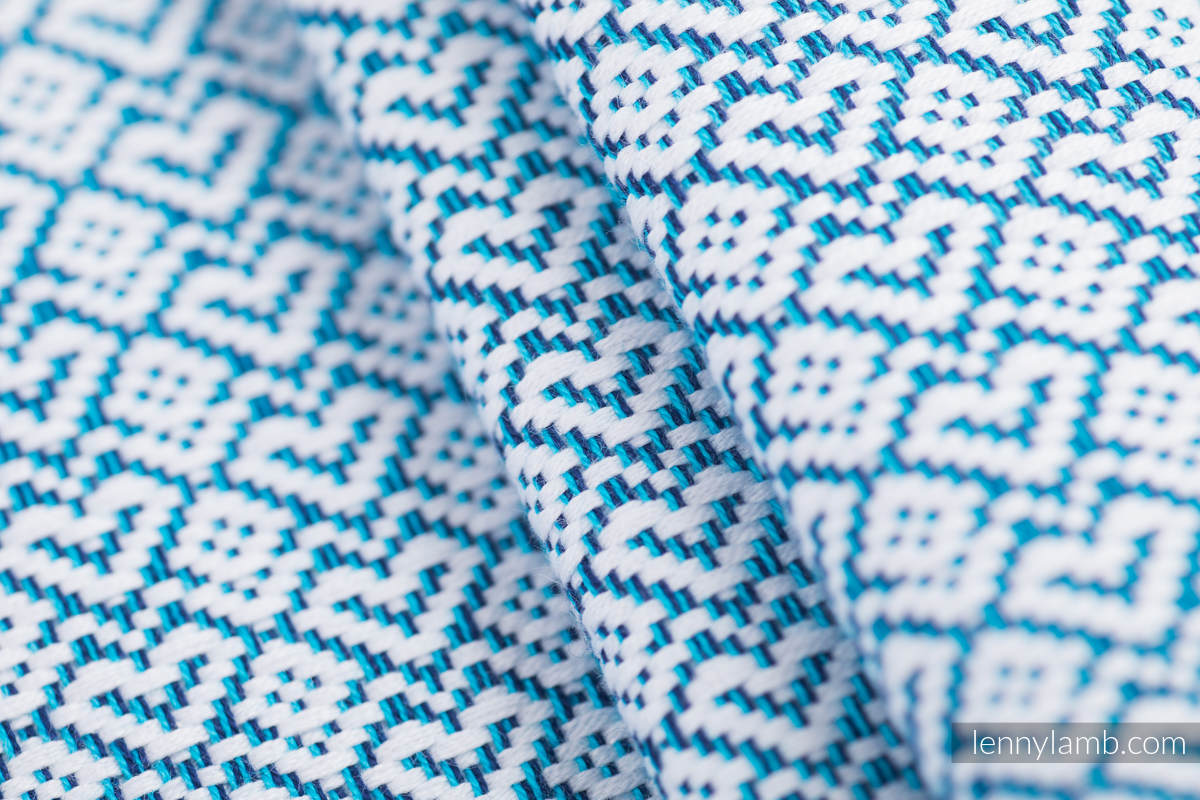 Sling de la gamme de base - LITTLELOVE SKY BLUE - 100 % coton - Jacquard - avec épaule sans plis - standard 1.8m #babywearing