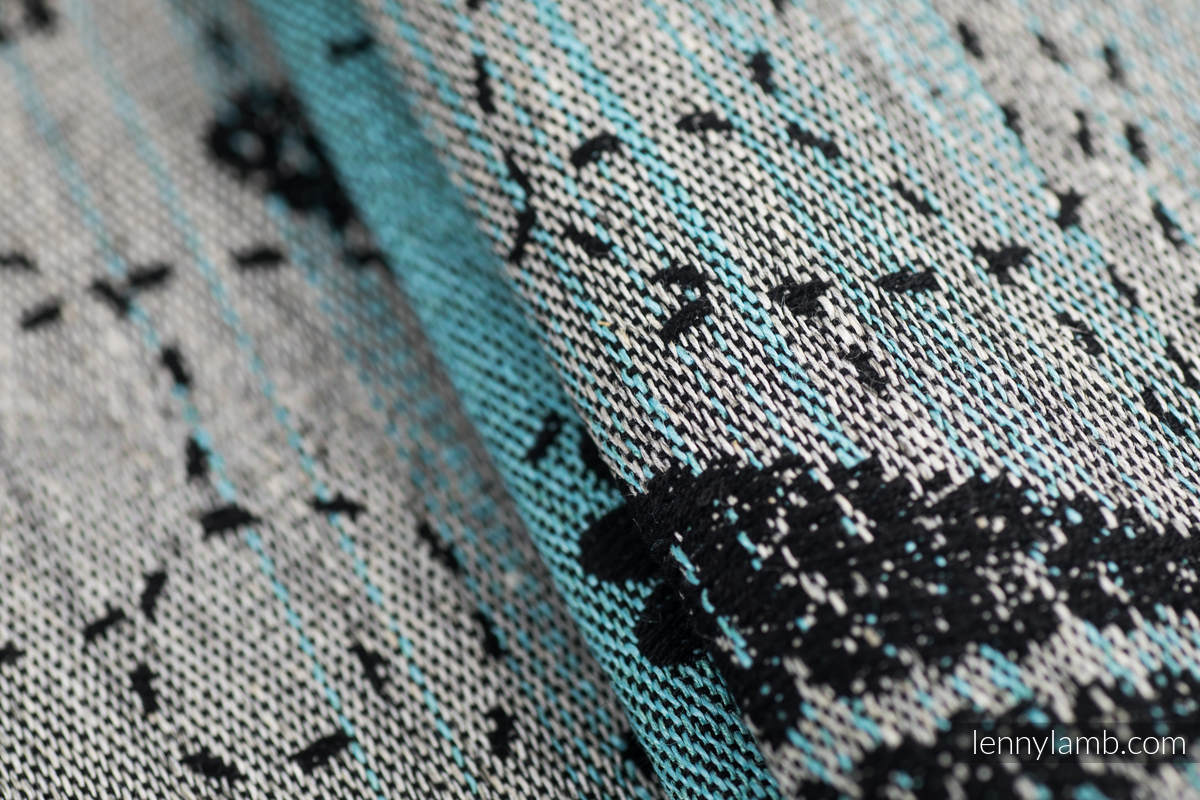 Écharpe, jacquard (60% Coton, 28% Lin, 12% Soie tussah) - DRAGONFLY - TWO ELEMENTS - taille L #babywearing