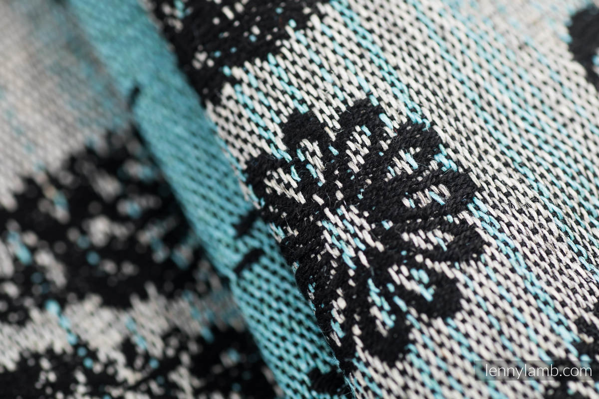 Écharpe, jacquard (60% Coton, 28% Lin, 12% Soie tussah) - DRAGONFLY - TWO ELEMENTS - taille M #babywearing