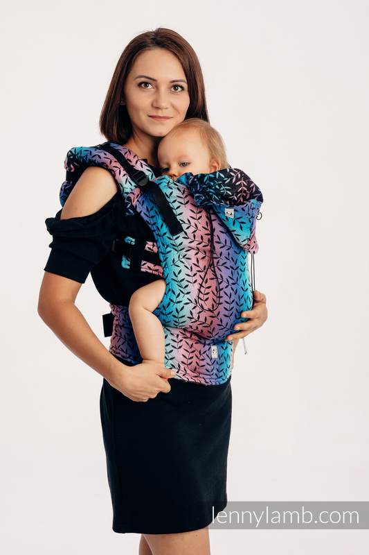 Ergonomic Carrier, Toddler Size, jacquard weave 100% cotton - ENCHANTED NOOK - Second Generation #babywearing