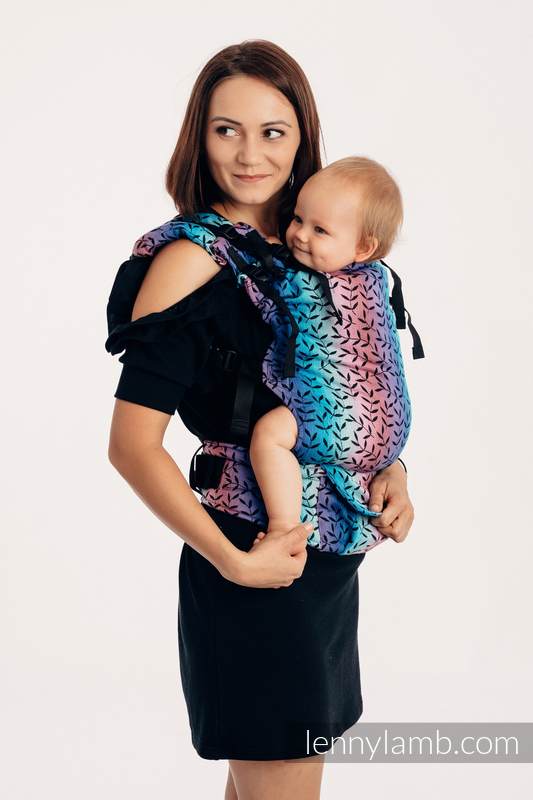 Mochila LennyUp, talla estándar, tejido jaquard 100% algodón - conversión de fular ENCHANTED NOOK  #babywearing