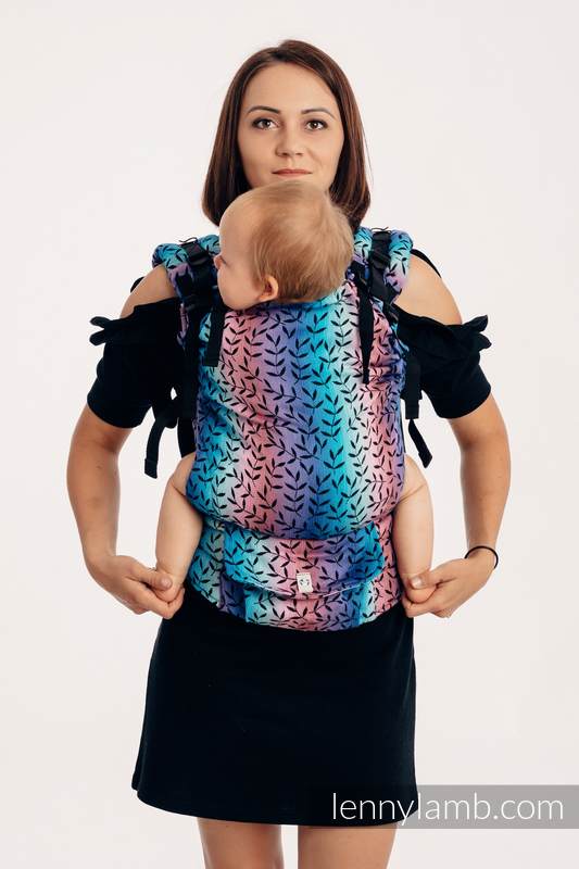 Mochila LennyUp, talla estándar, tejido jaquard 100% algodón - conversión de fular ENCHANTED NOOK  #babywearing