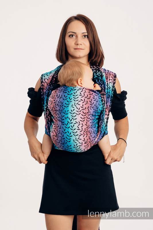 Żakardowa chusta do noszenia dzieci, 100% bawełna - ZACZAROWANY ZAKĄTEK - rozmiar S #babywearing