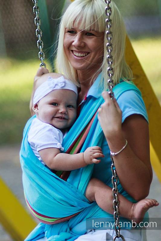 Baby Sling, Broken Twill Weave - Blue Lagoon - size L (grade B) #babywearing
