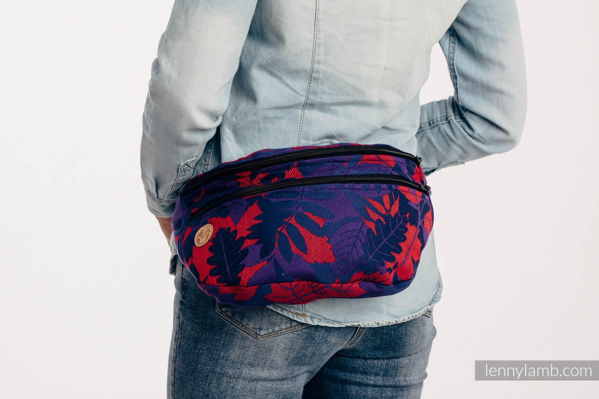 Waist Bag made of woven fabric, (100% cotton), size large - WHIFF OF AUTUMN - EQUINOX #babywearing