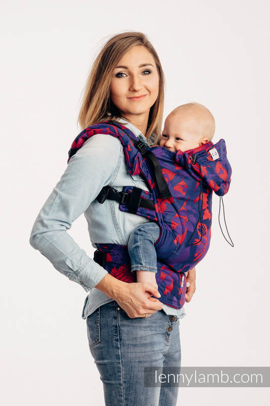 Ergonomic Carrier, Baby Size, jacquard weave 100% cotton - WHIFF OF AUTUMN - EQUINOX - Second Generation #babywearing