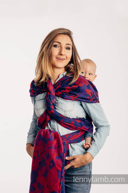 Baby Wrap, Jacquard Weave (100% cotton) - WHIFF OF AUTUMN - EQUINOX - size S #babywearing