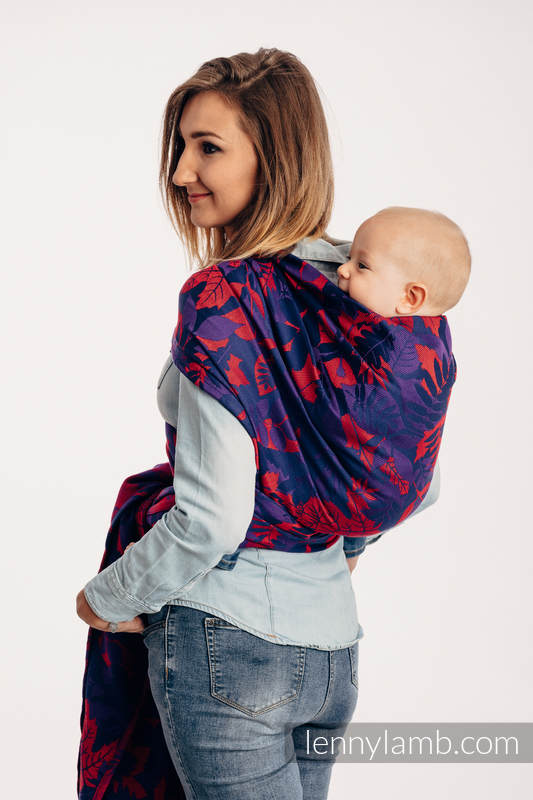 Żakardowa chusta do noszenia dzieci, bawełna - POWIEW JESIENI - RÓWNONOC - rozmiar XL #babywearing