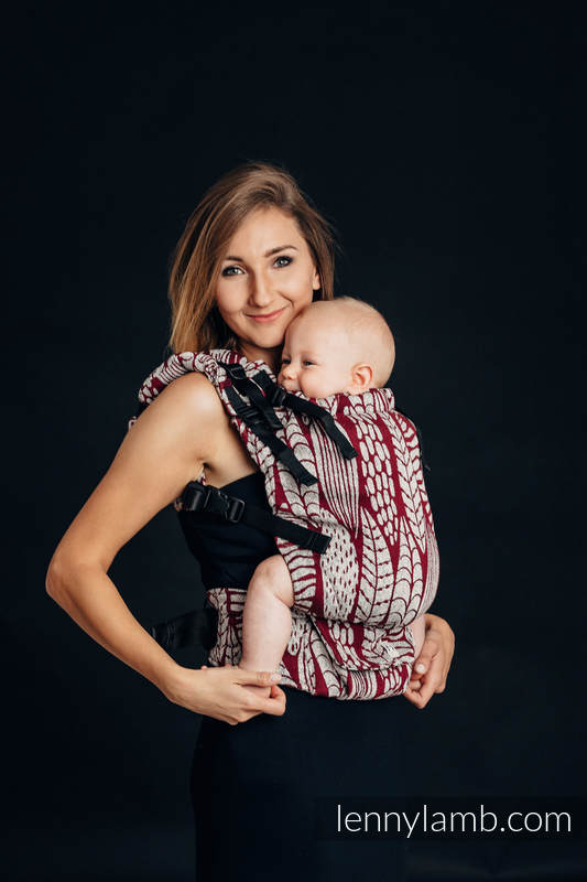LennyUp Carrier, Standard Size, jacquard weave - 69% cotton, 31% silk - SKETCHES OF NATURE #babywearing