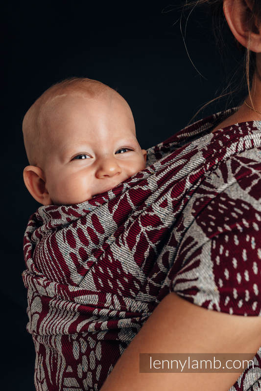 Żakardowa chusta do noszenia dzieci - 69% bawełna, 31% jedwab - SZKICE NATURY - rozmiar L #babywearing