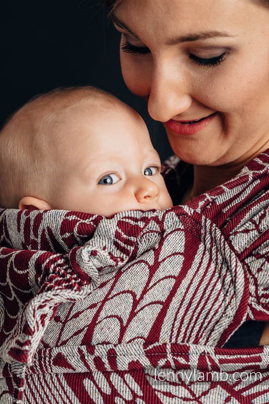 WRAP-TAI carrier Mini with hood/ jacquard weave - 69% cotton, 31% silk -  SKETCHES OF NATURE #babywearing