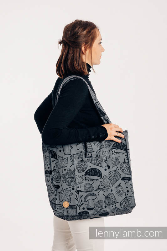 Shoulder bag made of wrap fabric (100% cotton) - UNDER THE LEAVES - NIGHT VENTURE - standard size 37cmx37cm #babywearing