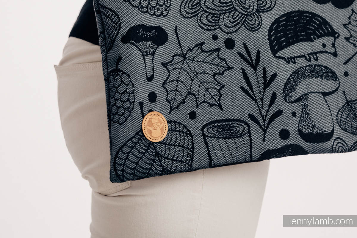 Shopping bag made of wrap fabric (100% cotton) - UNDER THE LEAVES - NIGHT VENTURE #babywearing