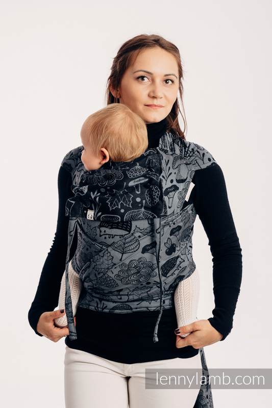 WRAP-TAI carrier Toddler with hood/ jacquard twill / 100% cotton / UNDER THE LEAVES - NIGHT VENTURE #babywearing
