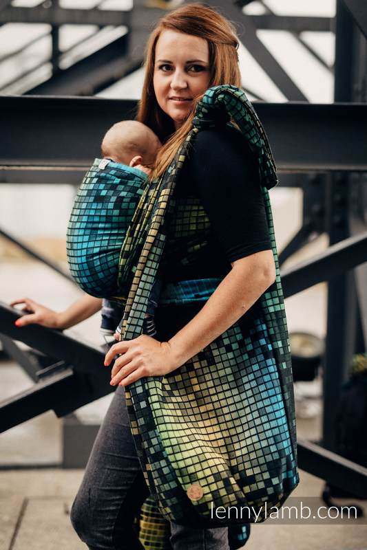 Hobo Bag made of woven fabric, 100% cotton - SILESIAN MOSAIC #babywearing