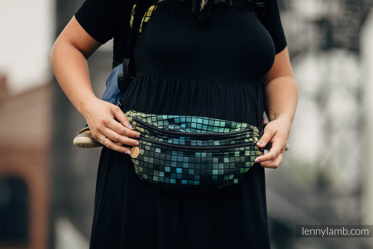 Waist Bag made of woven fabric, (100% cotton), size large - SILESIAN MOSAIC #babywearing