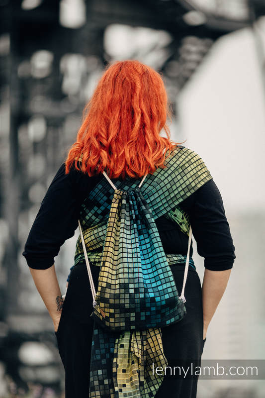 Sackpack made of wrap fabric (100% cotton) - SILESIAN MOSAIC - standard size 32cmx43cm #babywearing