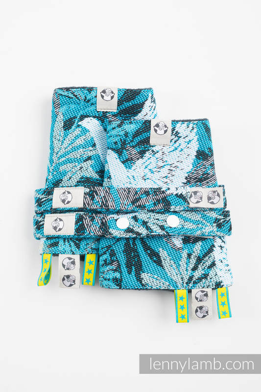 Drool Pads & Reach Straps Set, (60% cotton, 40% polyester) - FLUTTERING DOVES  #babywearing