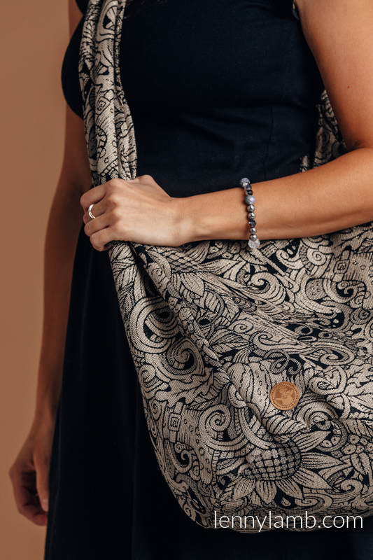 Hobo Bag made of woven fabric, 96% cotton, 4% metallised yarn - HARVEST #babywearing
