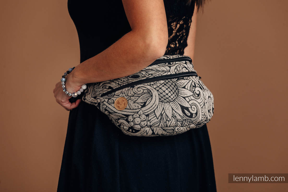 Waist Bag made of woven fabric, size large (96% cotton, 4% metallised yarn) - HARVEST #babywearing