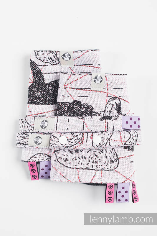 Drool Pads & Reach Straps Set, (60% cotton, 40% polyester) - WILD SWANS #babywearing