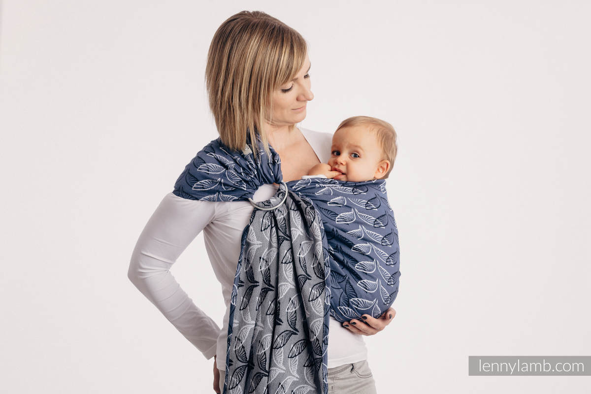 Chusta kółkowa, splot żakardowy, (100% bawełna) - SKRZYDŁA ANIOŁA - standard 1.8m #babywearing
