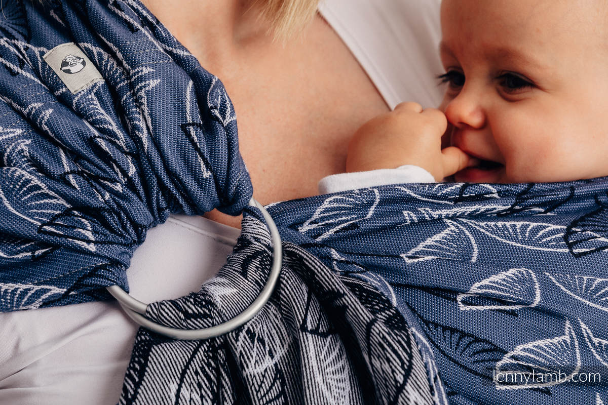 Sling, jacquard (100 % coton) - avec épaule sans plis - ANGEL WINGS - standard 1.8m #babywearing