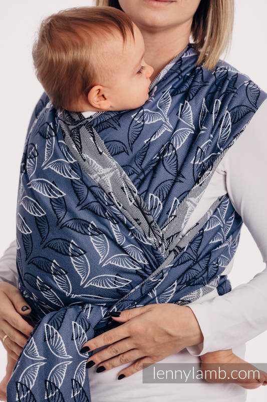 Żakardowa chusta do noszenia dzieci, 100% bawełna - SKRZYDŁA ANIOŁA - rozmiar XS #babywearing