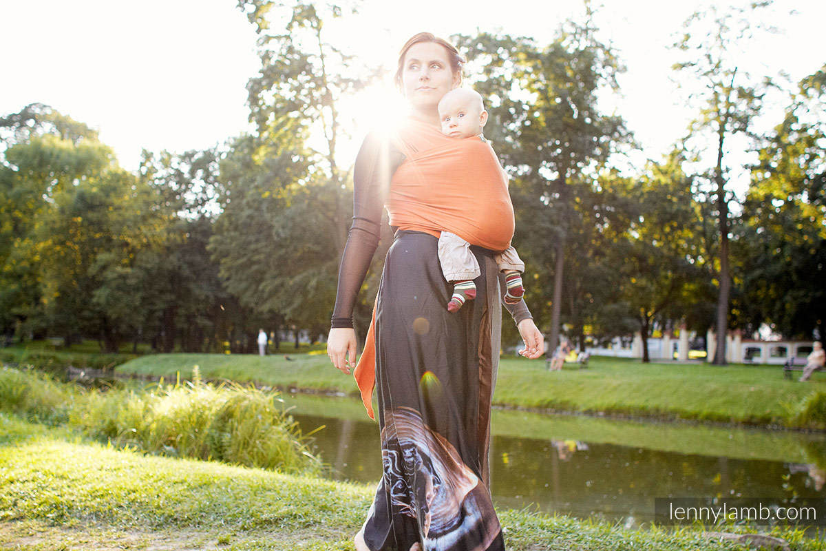 Chusta do noszenia dzieci, elastyczna - Jaspis - rozmiar standardowy 5.0 m #babywearing