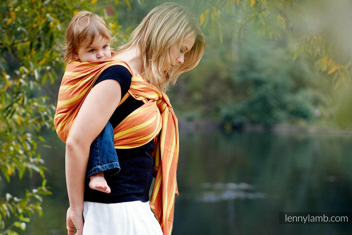 Chusta do noszenia dziecka, tkana splotem skośno-krzyżowym - Piaski Pustyni - rozmiar L #babywearing