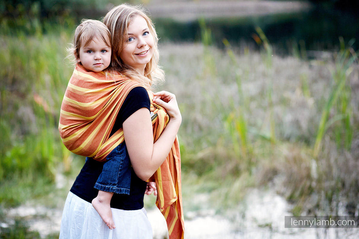 Chusta do noszenia dziecka, tkana splotem skośno-krzyżowym - Piaski Pustyni - rozmiar L #babywearing