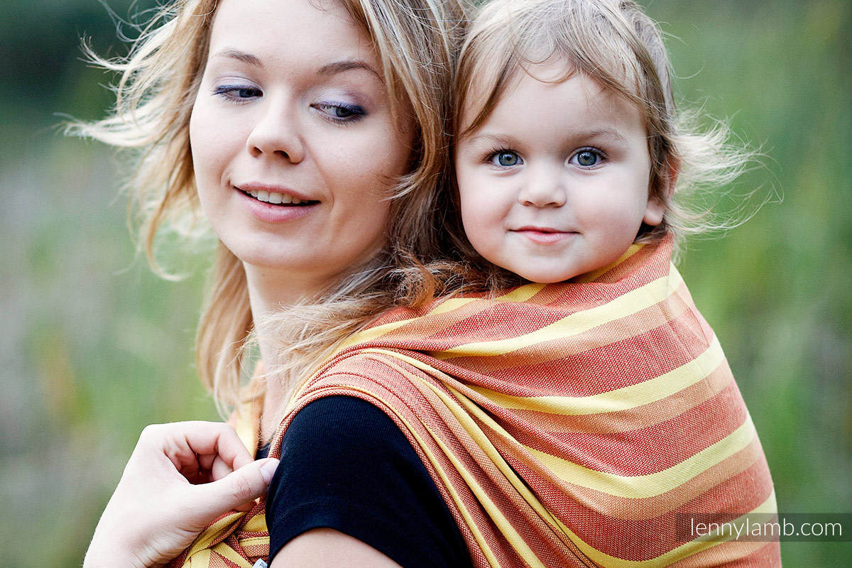 Chusta do noszenia dziecka, tkana splotem skośno-krzyżowym - Piaski Pustyni - rozmiar L #babywearing