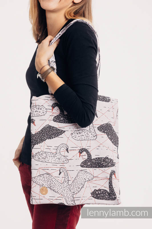 Shopping bag made of wrap fabric (100% cotton) - WILD SWANS #babywearing